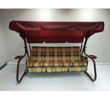 Садовые качели Торнадо +10К бордовые